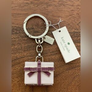 KATE SPADE Wrapping Party K4822 Pink Enameled Photo Frame Bag Charm